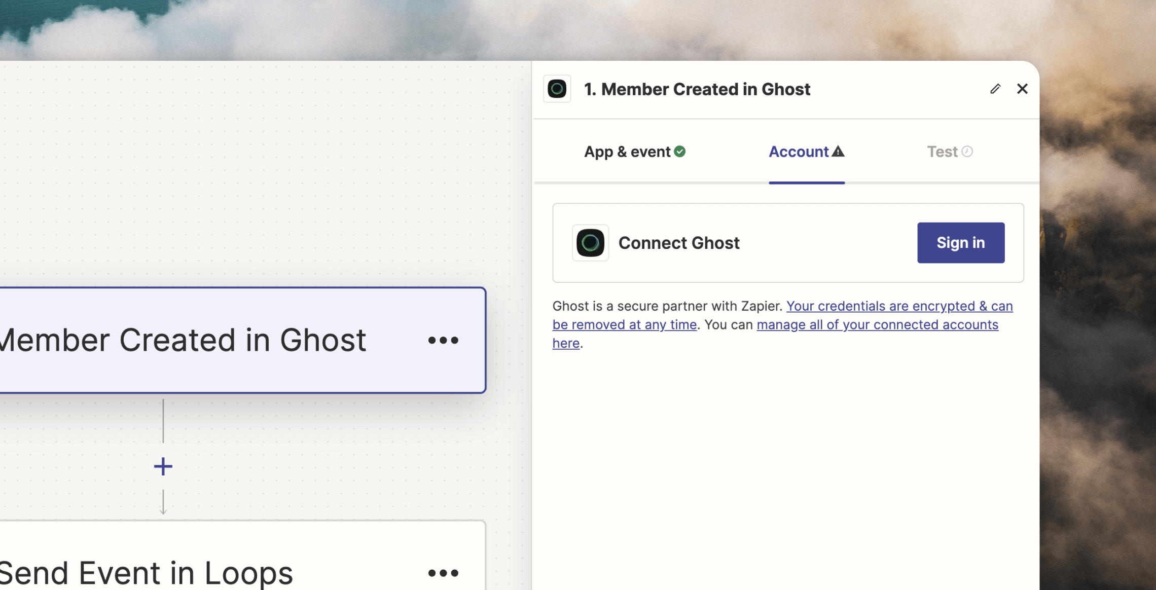Sign in to Ghost