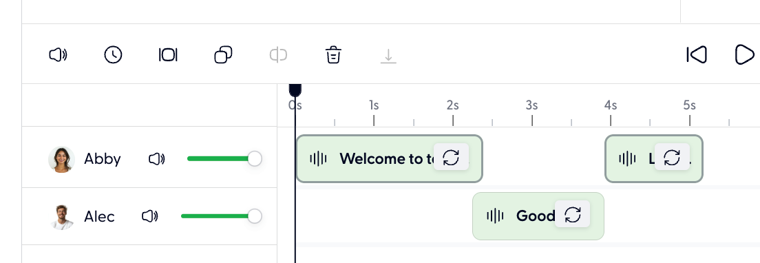 Import and edit own script with one or more speakers