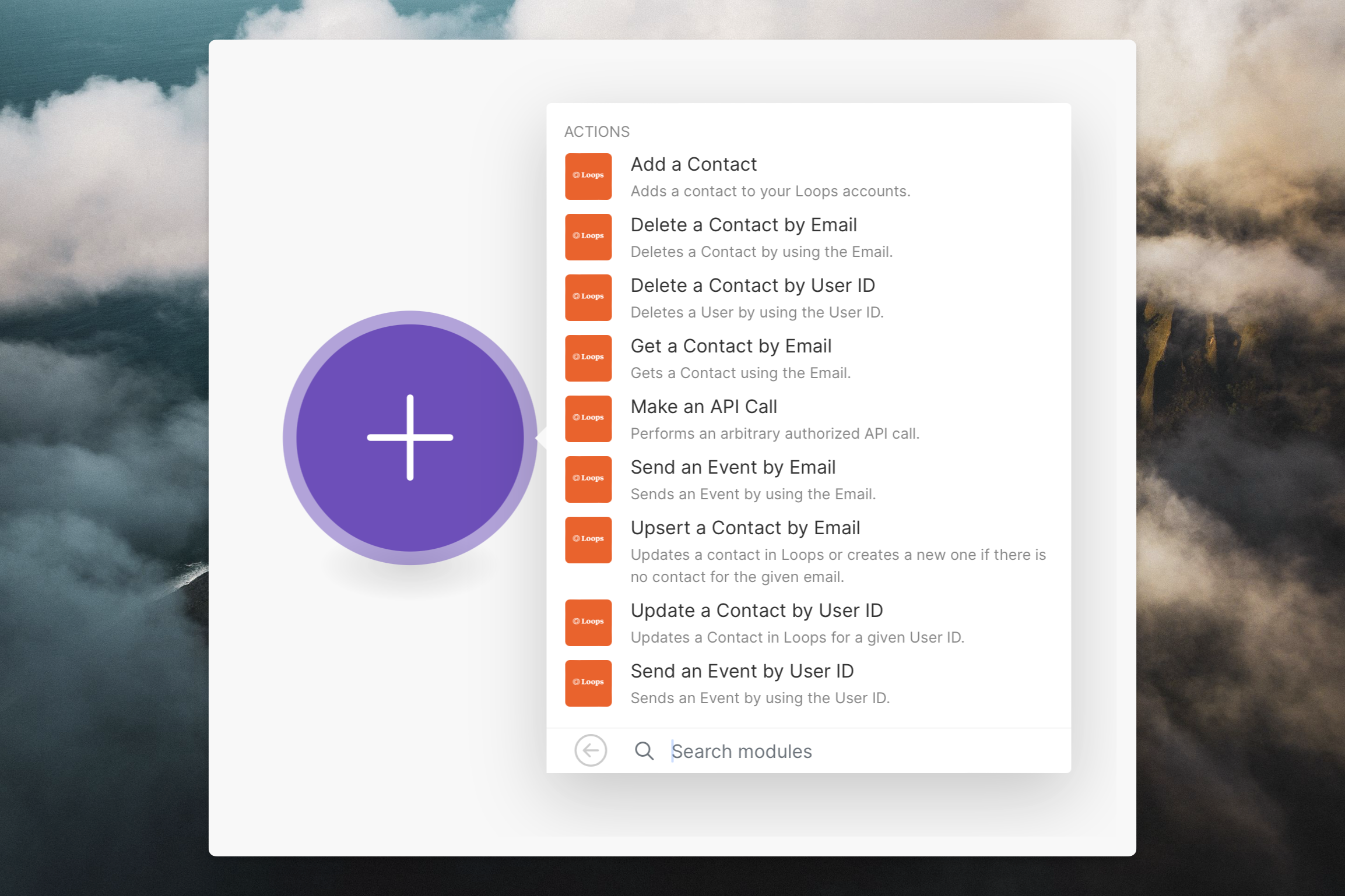 Create an action in Make