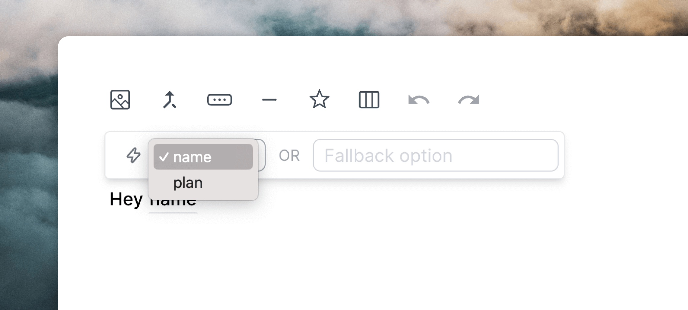Inserting an event property