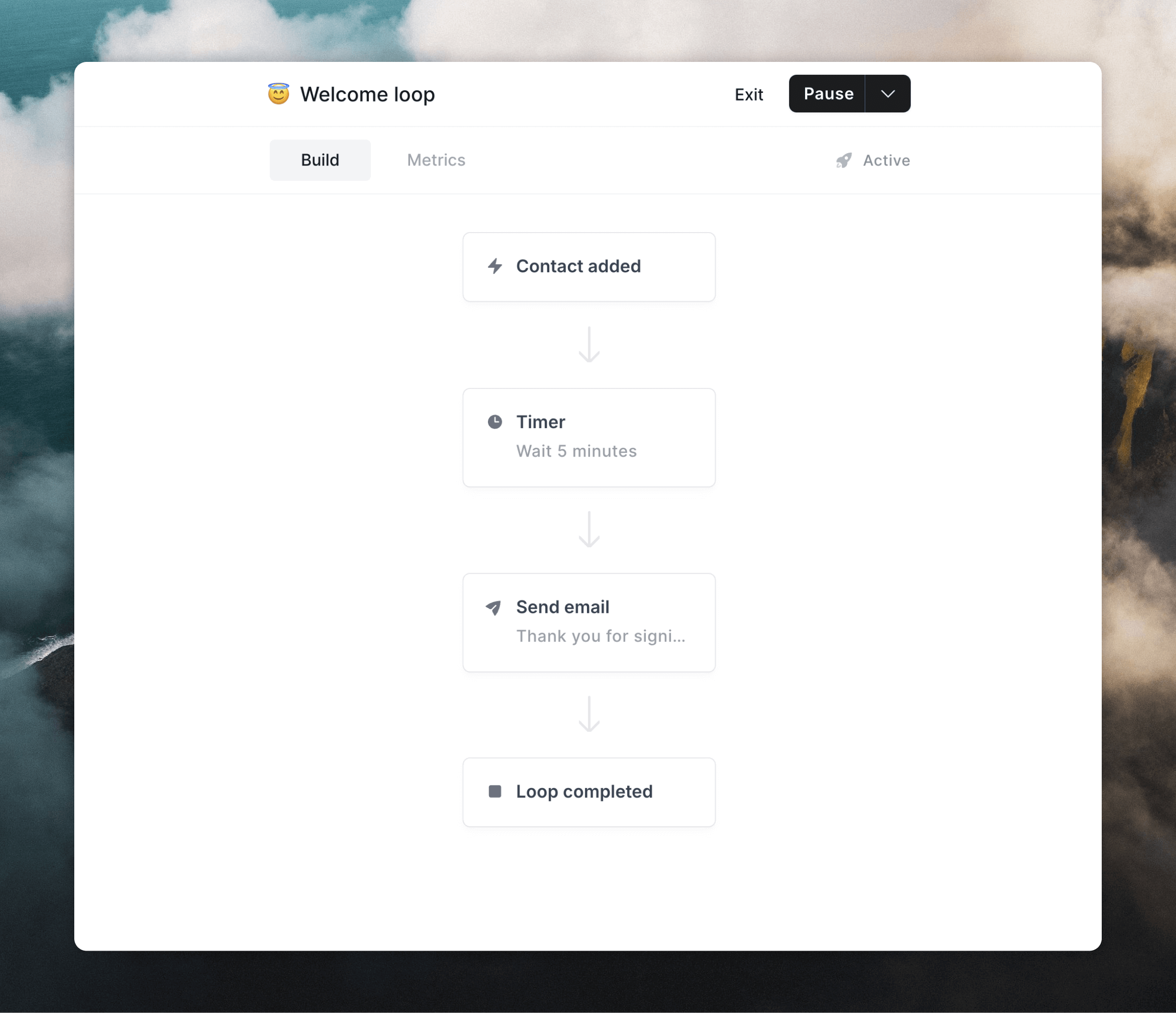 A simple welcome loop
