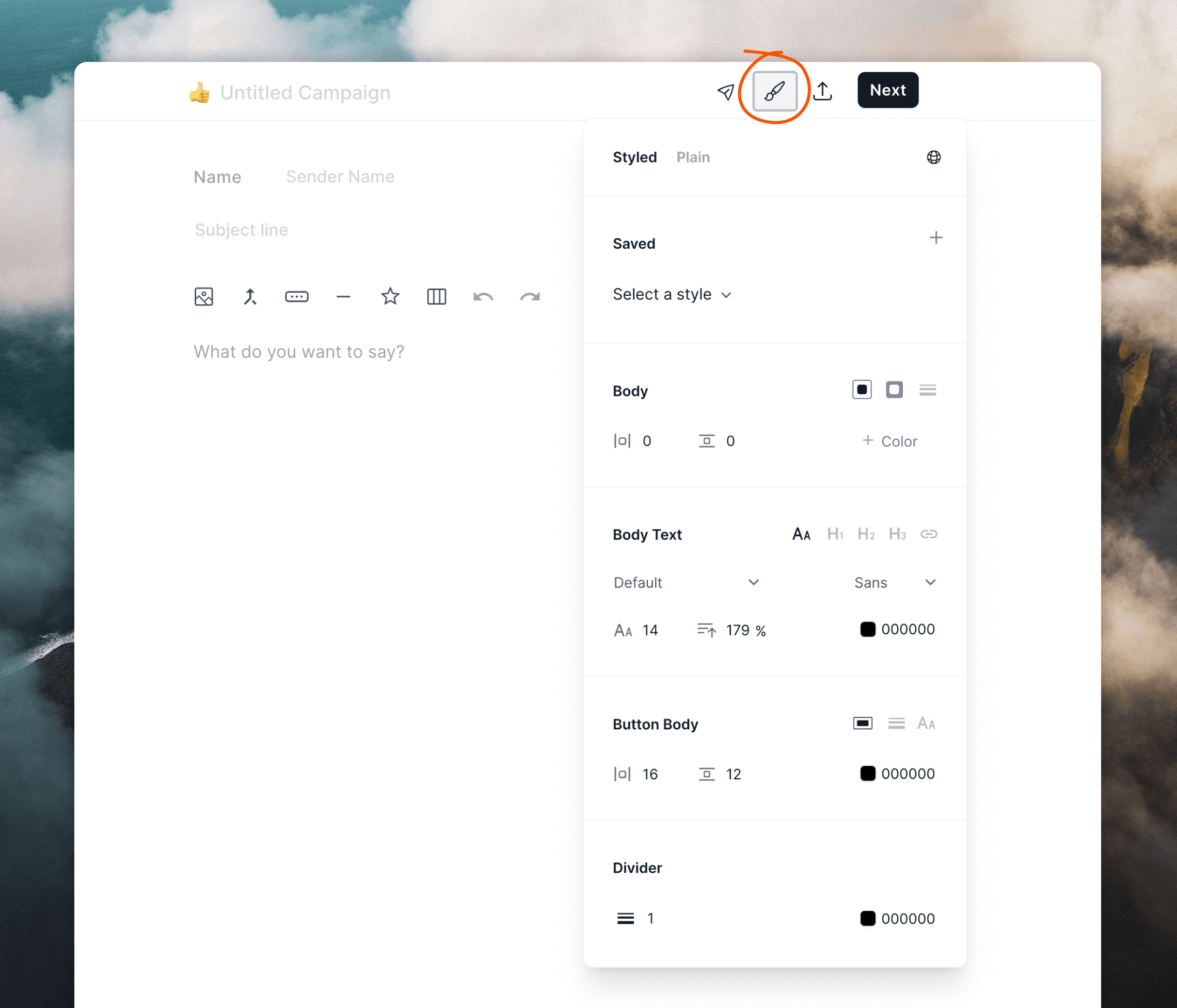 Adding styling