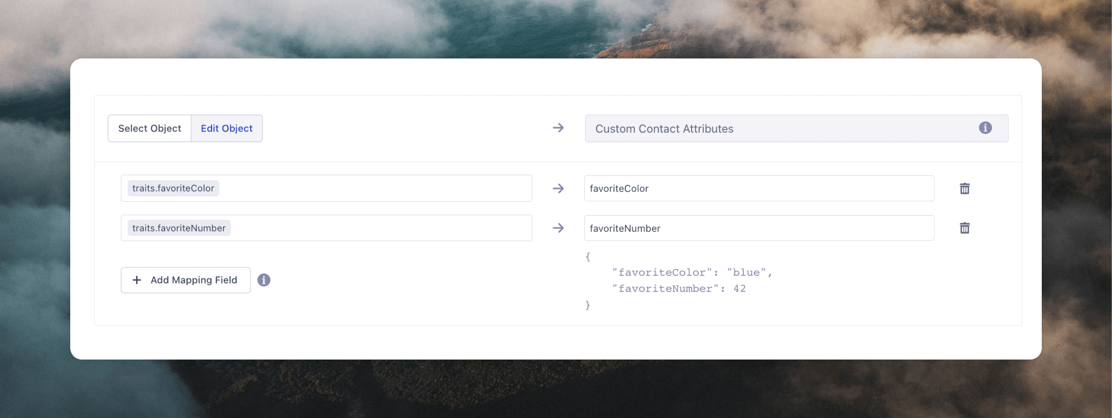 Mapping custom contact properties