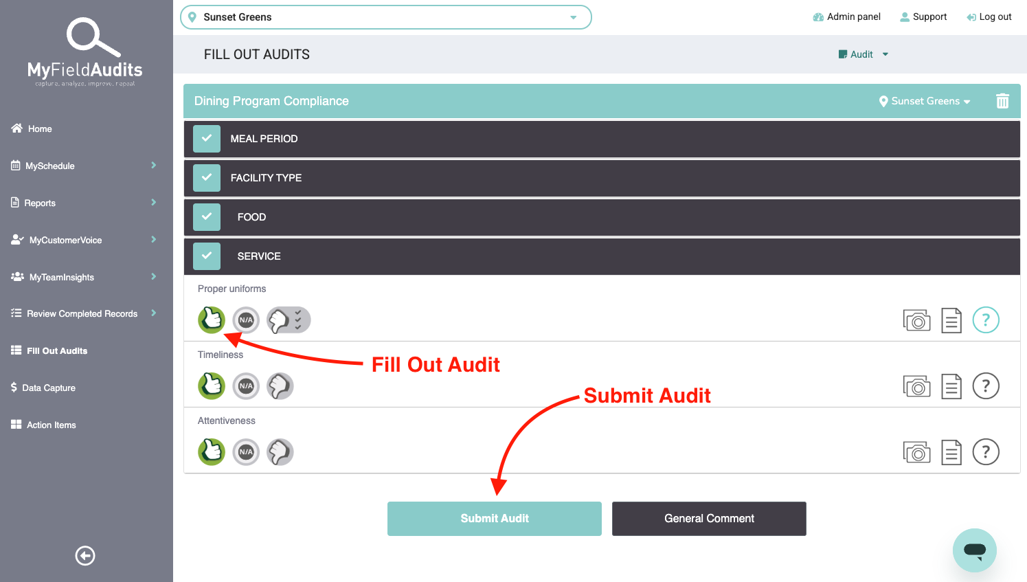 Steps 4–6: Completing and Submitting an Off-Schedule Audit