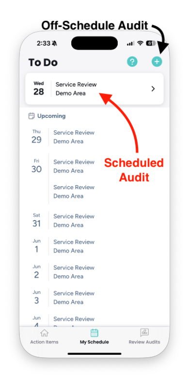 Schedule view