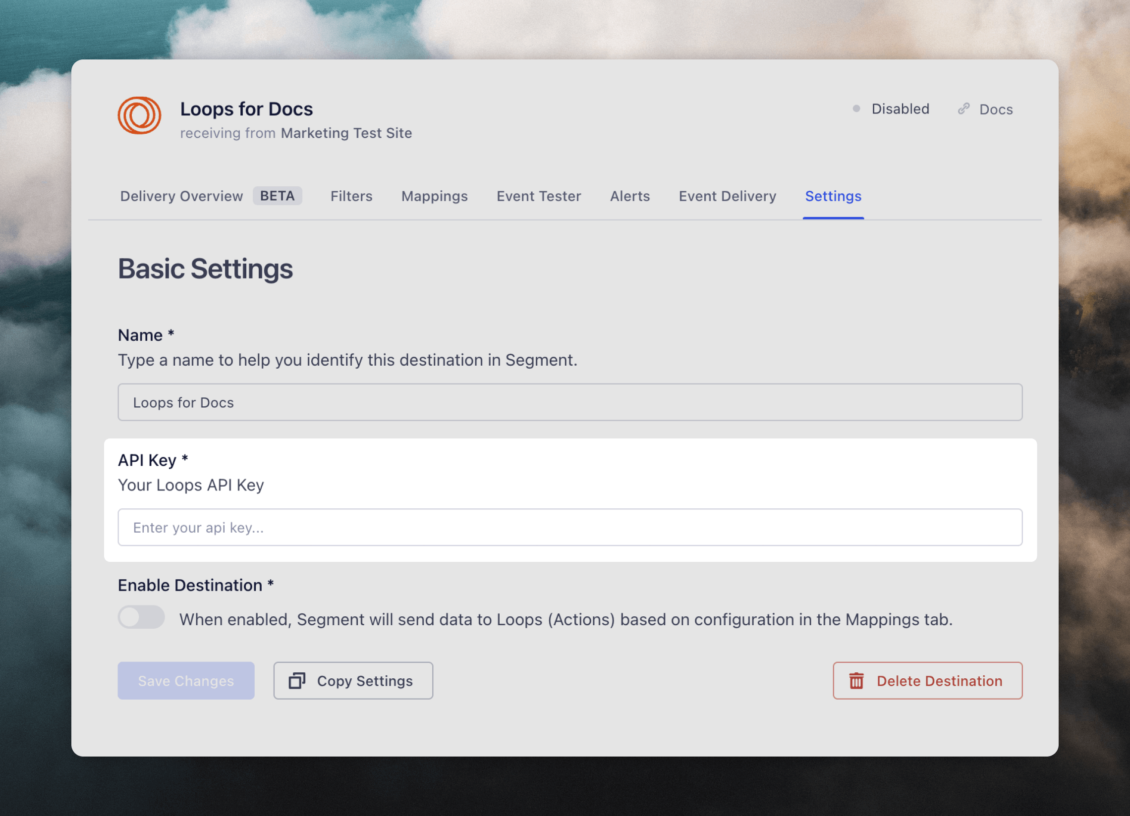 Add an API key