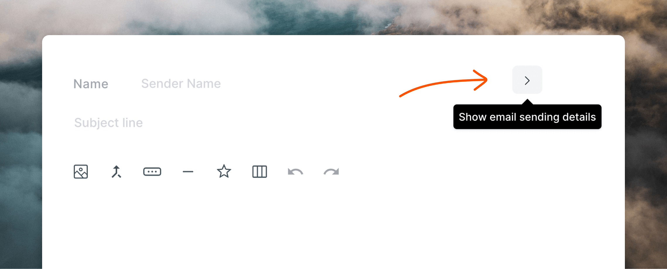Email sending settings