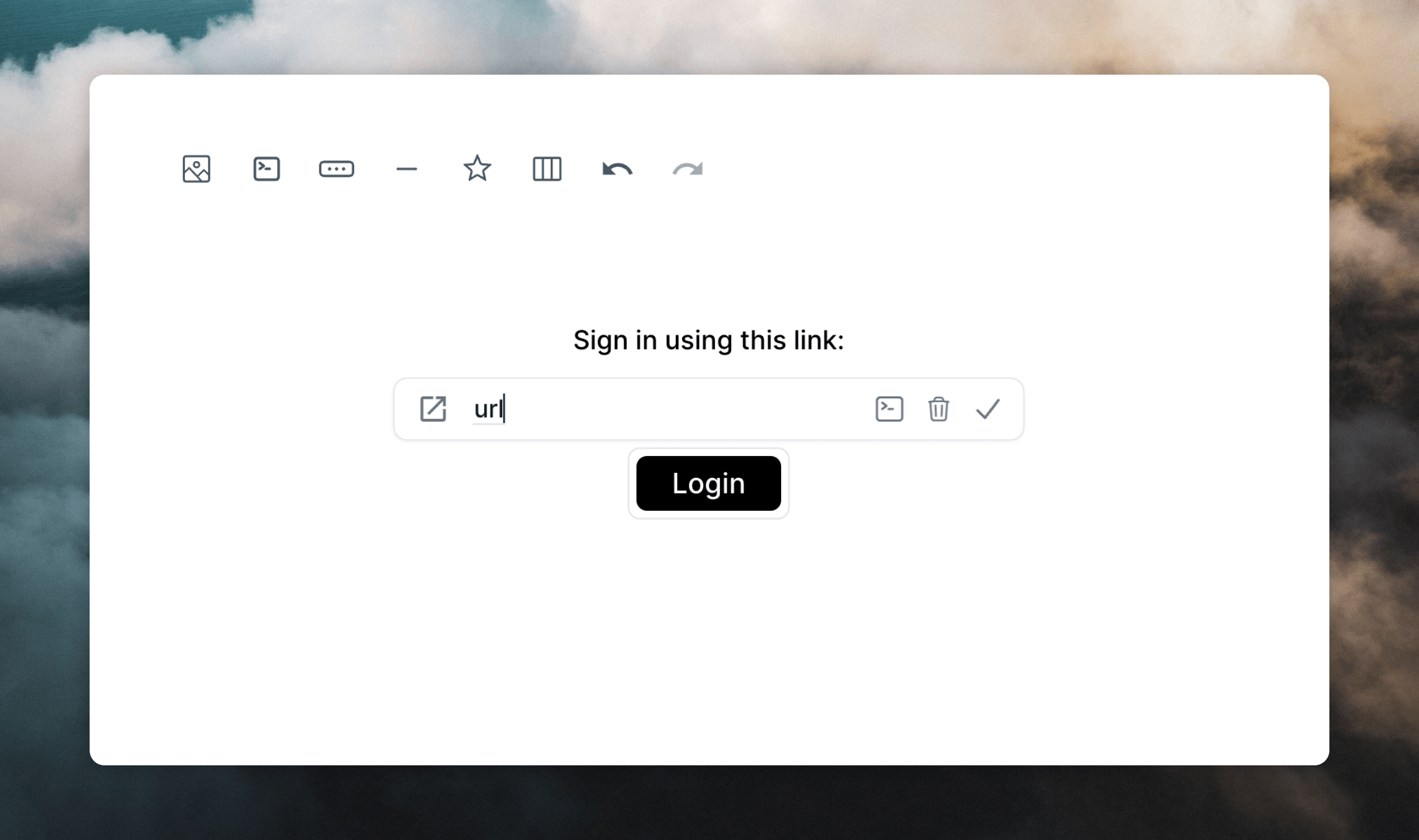 Magic link button
