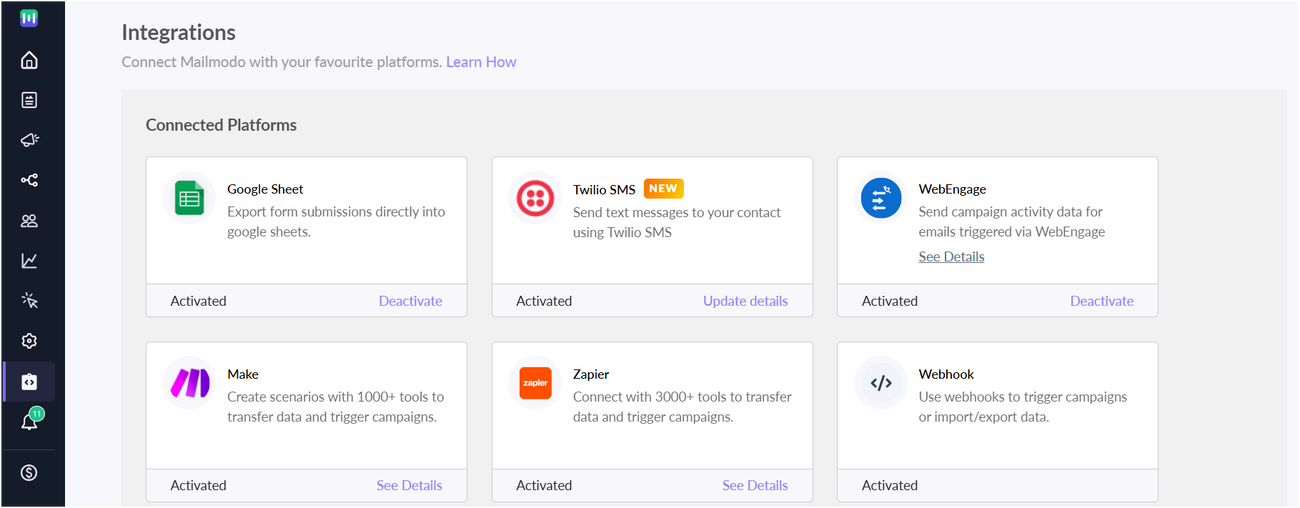Integrating Google Sheets with Mailmodo to Export Template Submissions