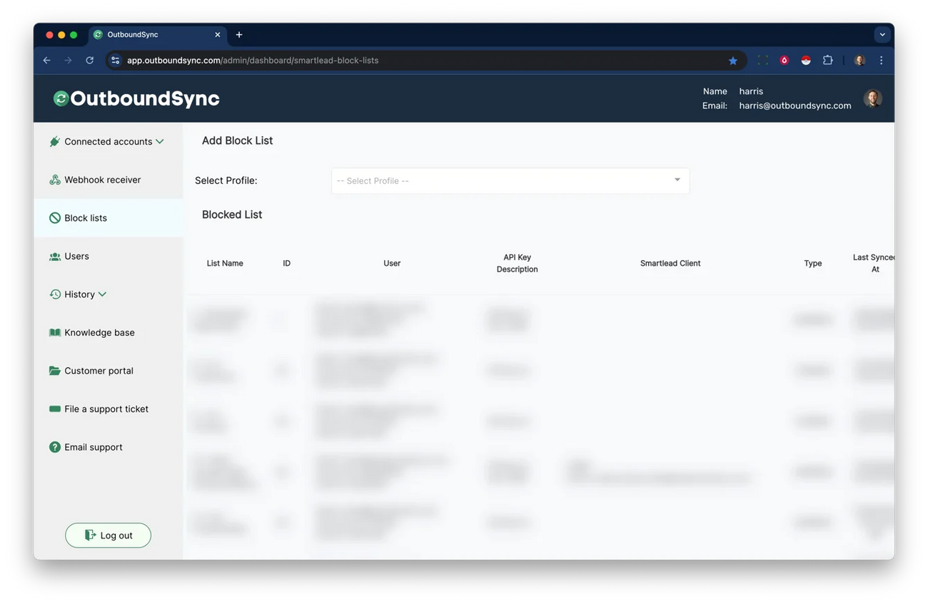Updating block lists from reports