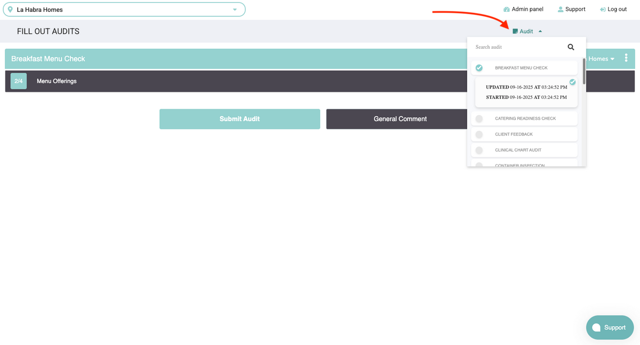 💾 Saving and Managing Audit Drafts