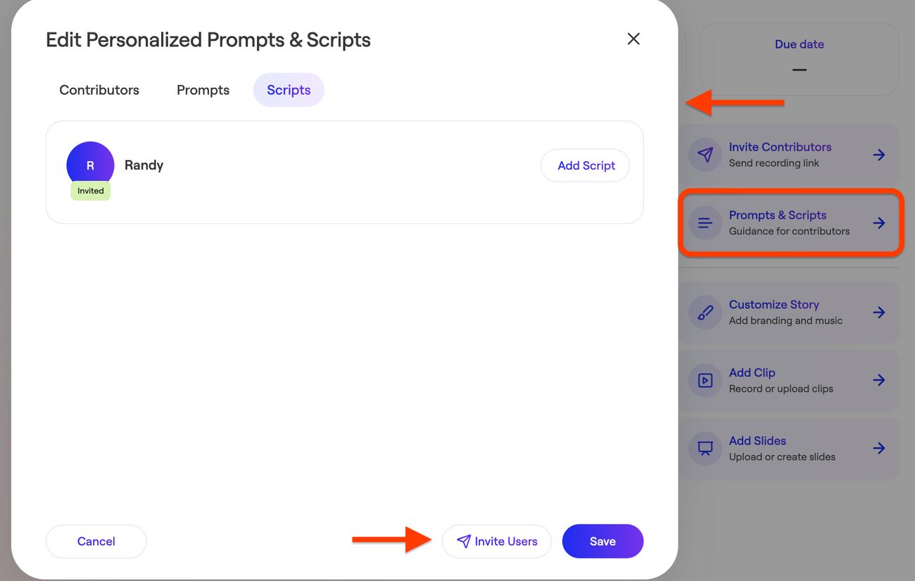 How to Set Scripts for Contributors