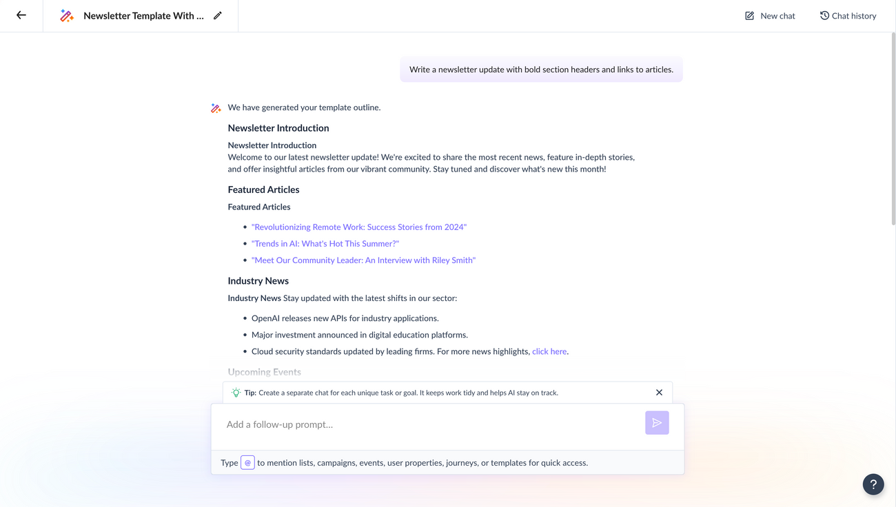 How to create text only emails in Mailmodo?