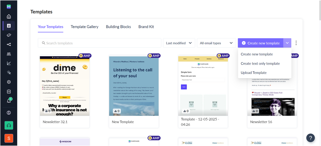 Trigger campaigns through Freshmarketer in Mailmodo