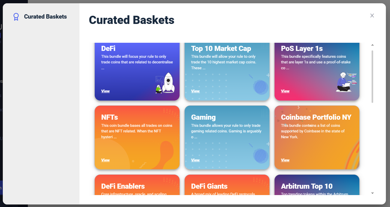 How To Use Baskets On Coinrule
