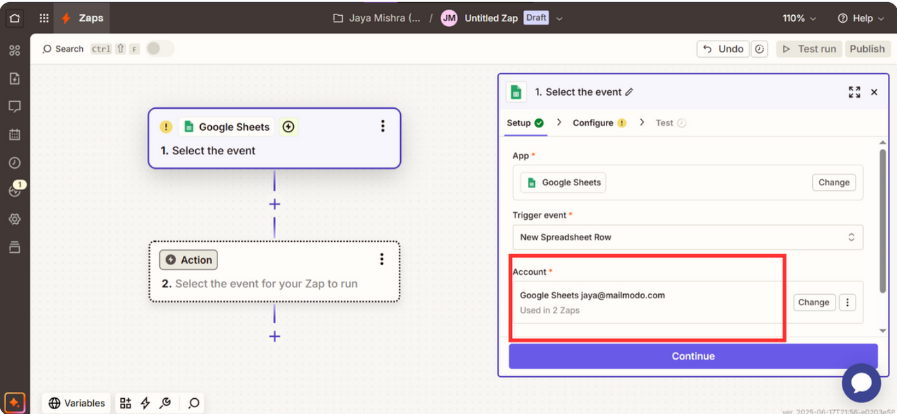 Importing contacts to Mailmodo via Zapier