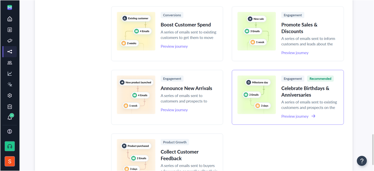 Create birthday or anniversary flow using journeys
