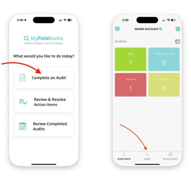 ✅ Completing an Audit on Mobile
