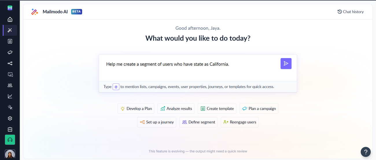 How to segment contacts based on 'User Properties'