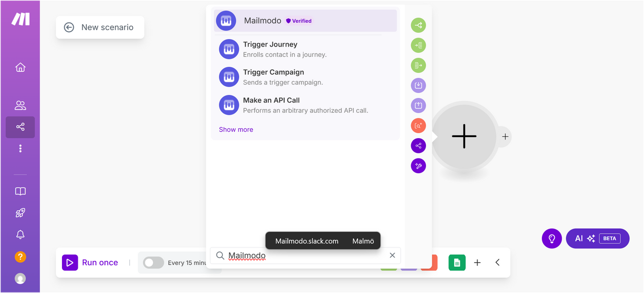 How to trigger campaigns in Mailmodo via Make?