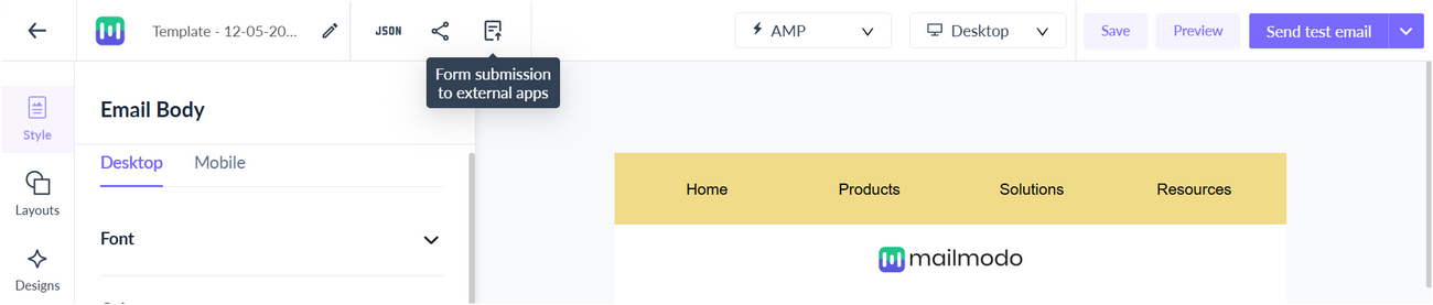 How to export template submissions to your software stack via Make?