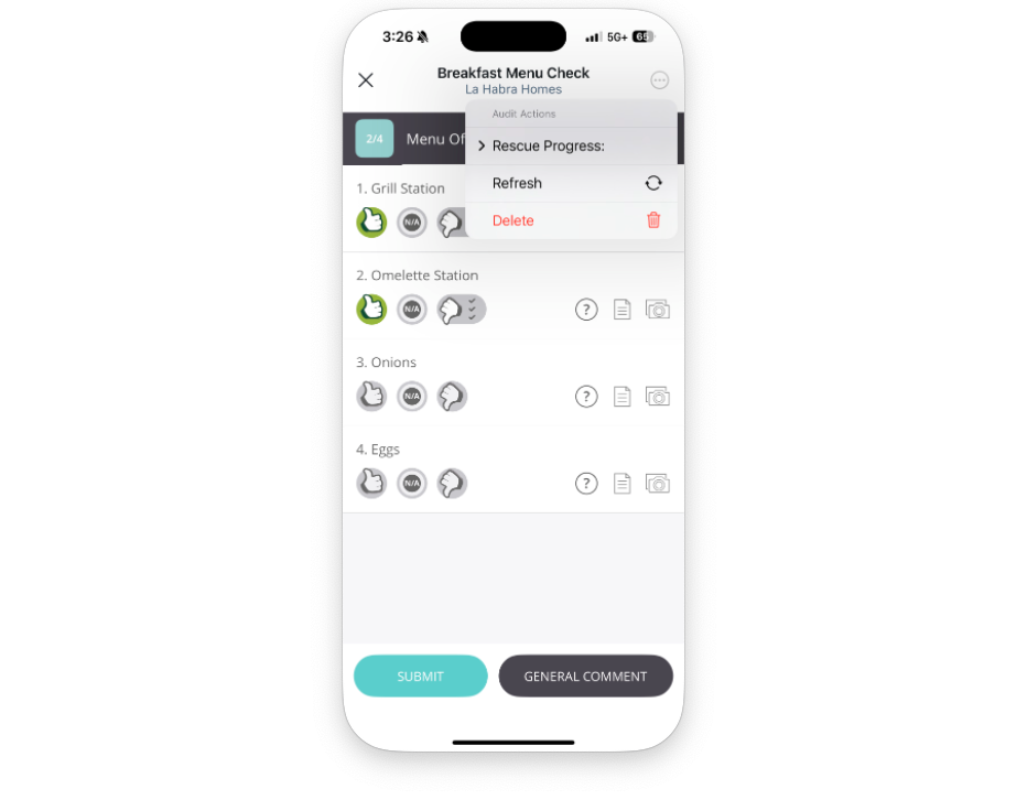 💾 Saving and Managing Audit Drafts