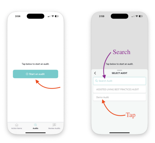 ✅ Completing an Audit on Mobile