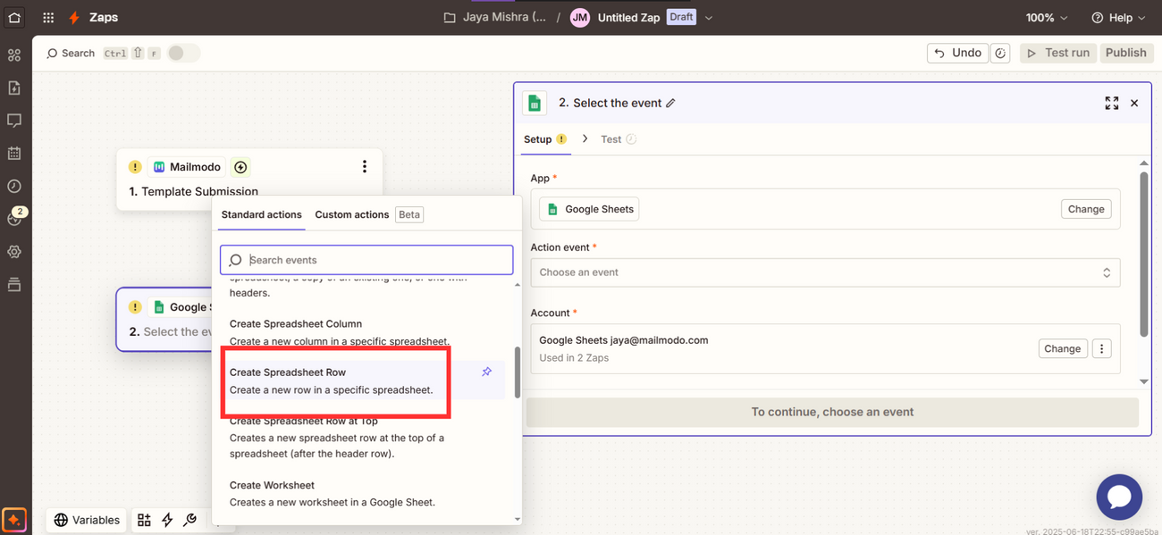Exporting Template Submissions to your software stack via Zapier