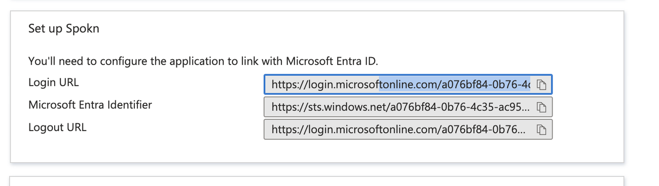MS Azure SSO
