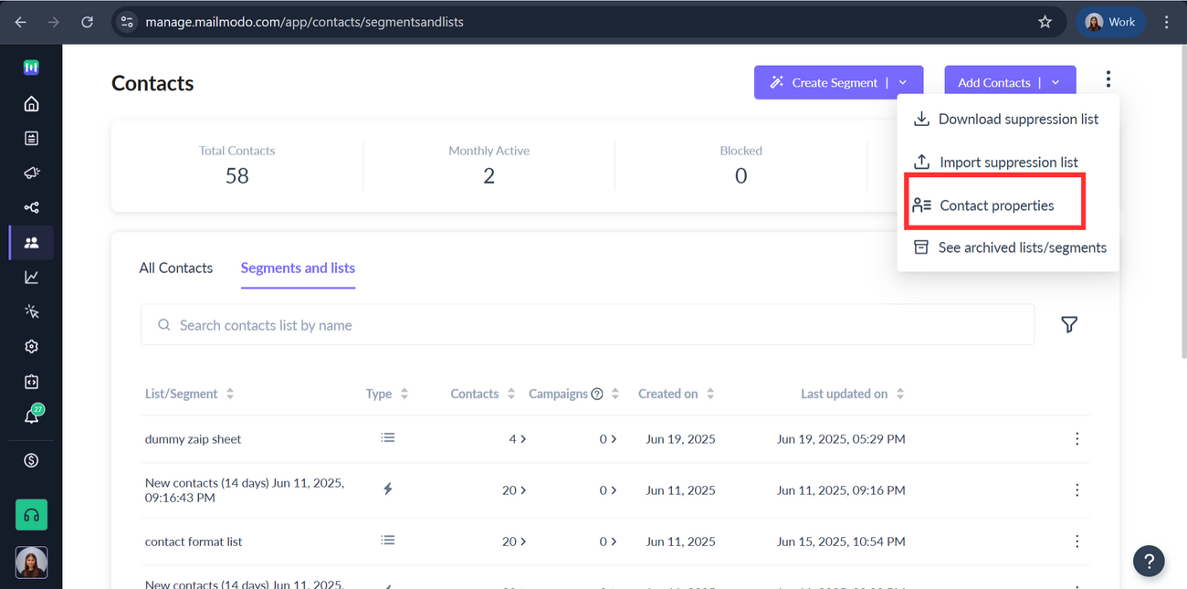 Importing contacts to Mailmodo via Zapier