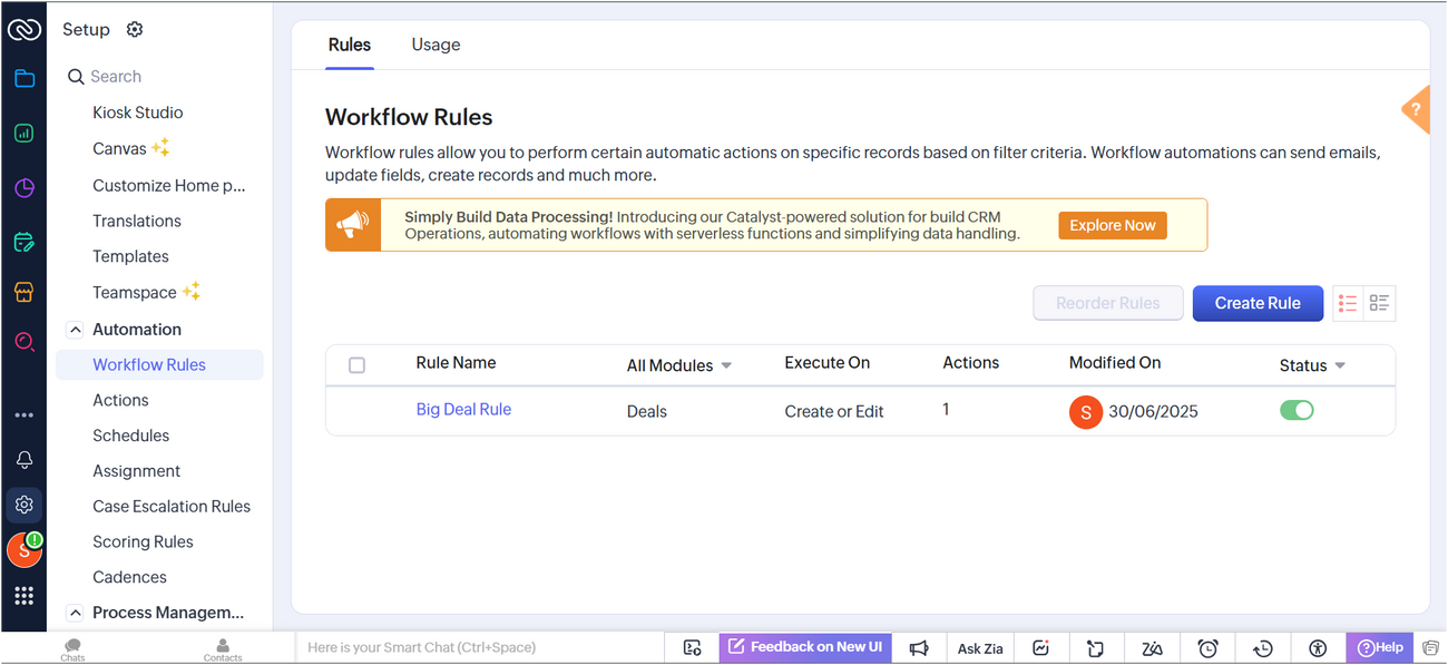 Trigger Campaigns through Zoho CRM in Mailmodo