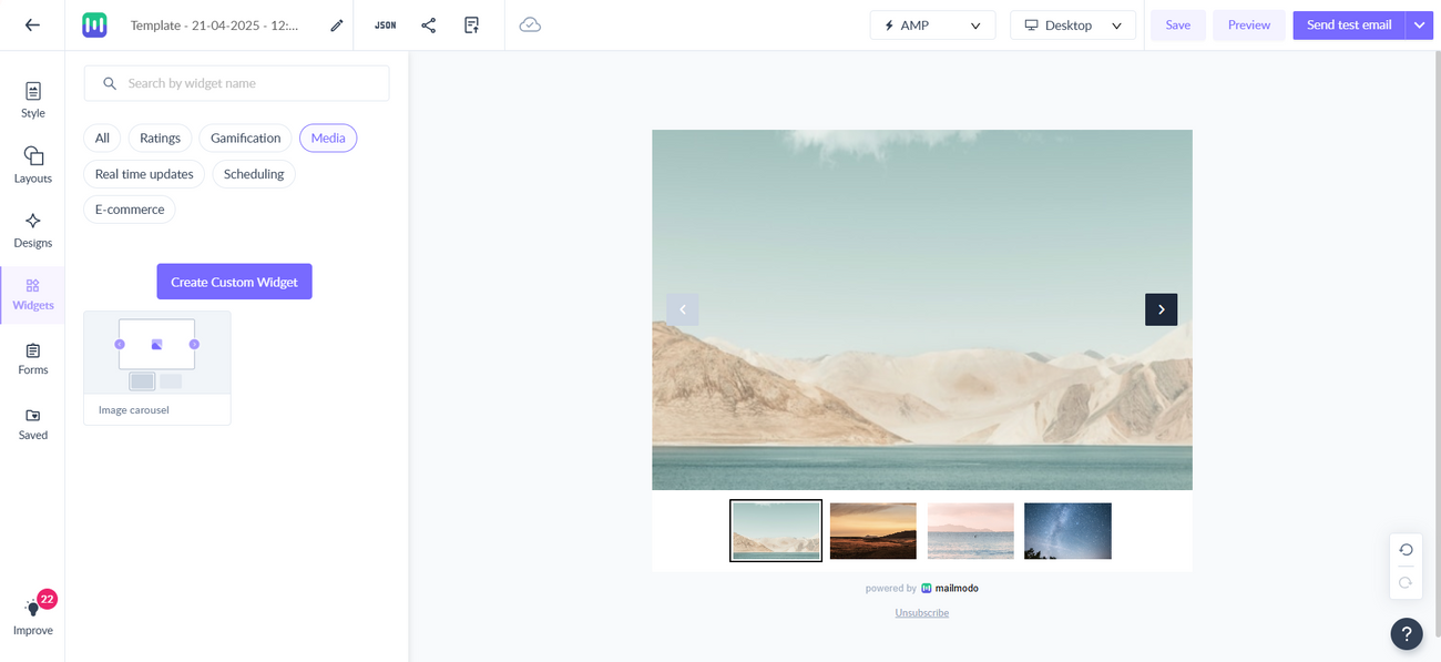 How to add a carousel to your email template?