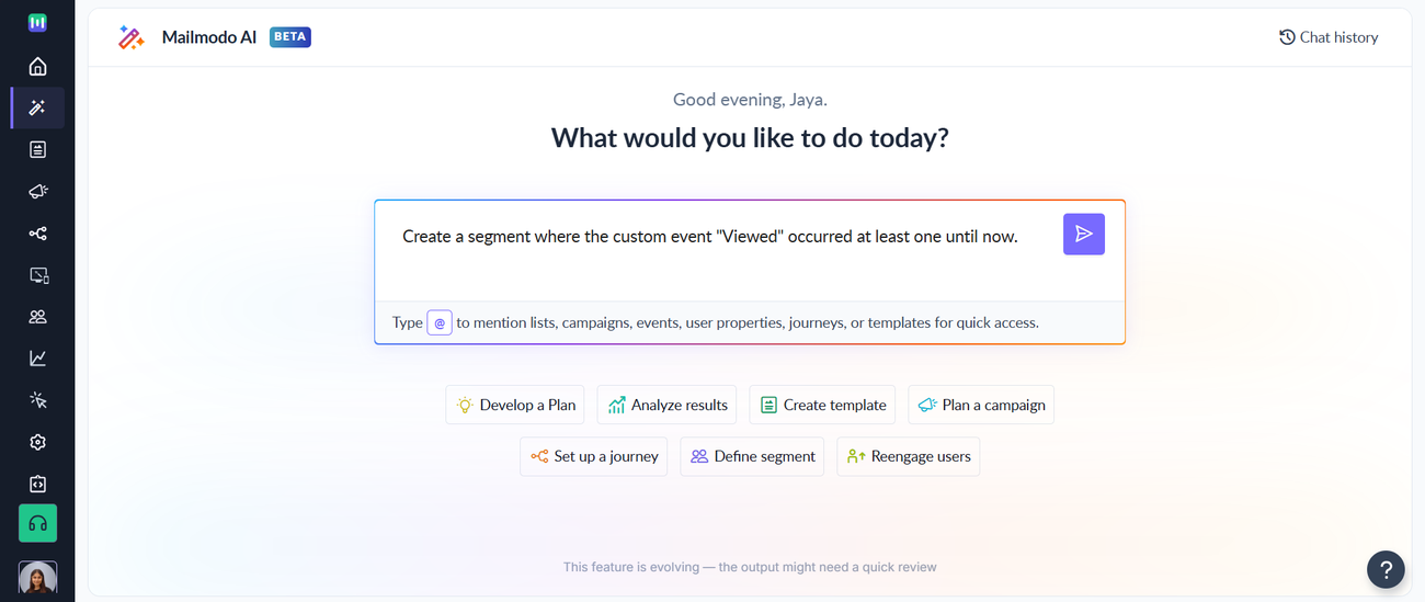 How to segment contacts based on 'Custom Events'