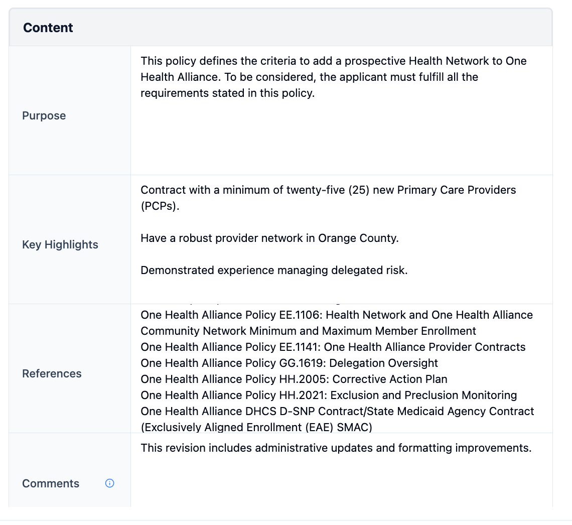 Policy Repository Module