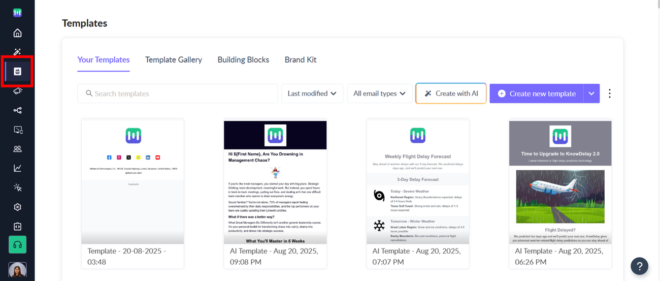 How to add your Templates to a Folder
