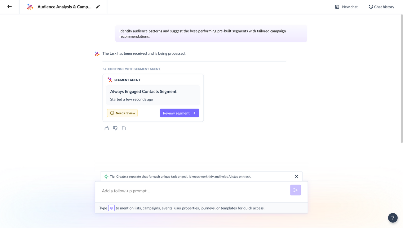What are the pre-built segments and how can they be utilized to segment your contacts?
