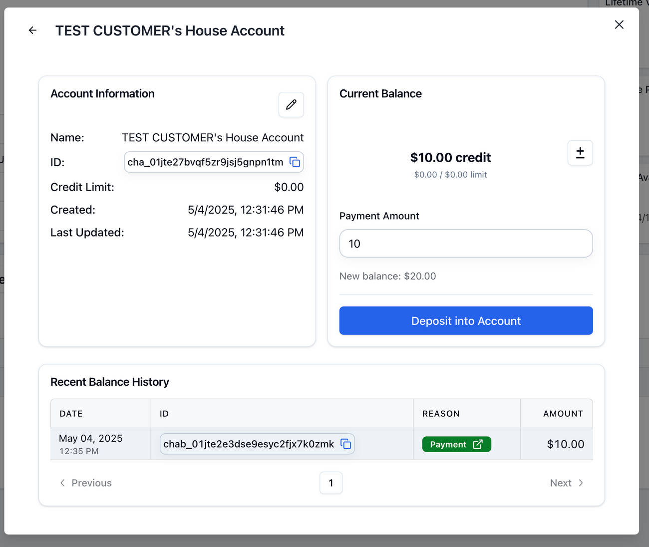 House Accounts