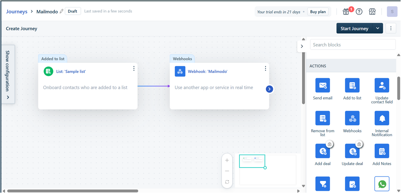 Trigger campaigns through Freshmarketer in Mailmodo