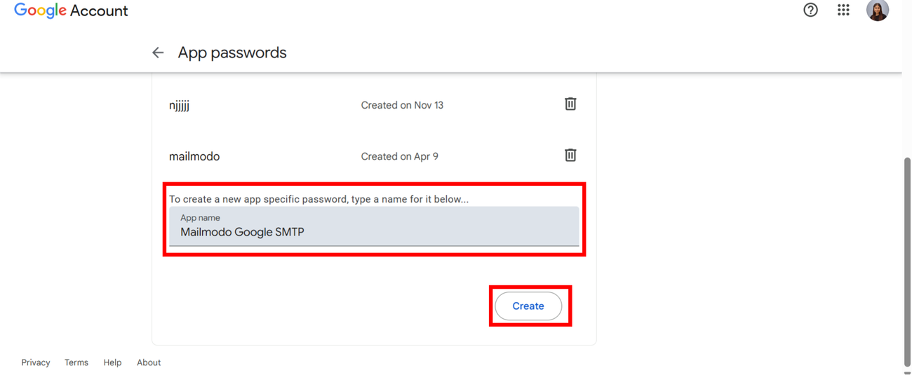 Integrating Google SMTP with Mailmodo
