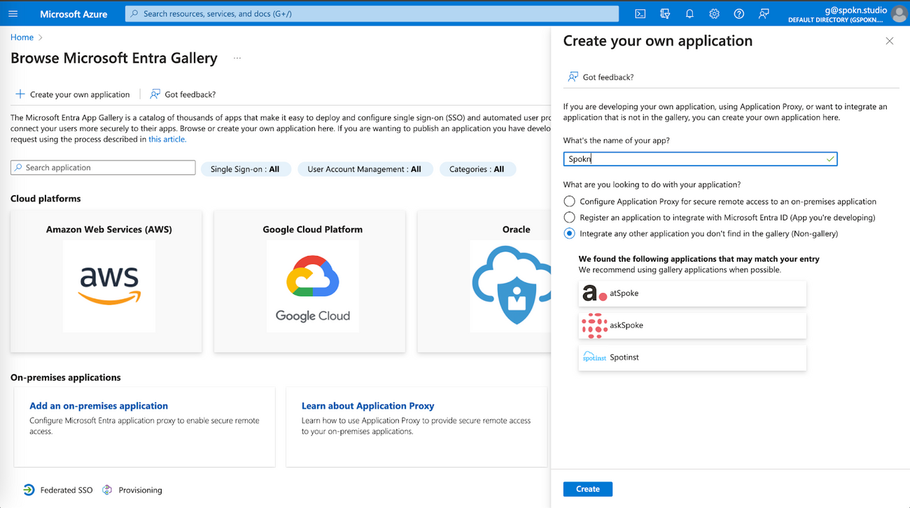 MS Azure SSO