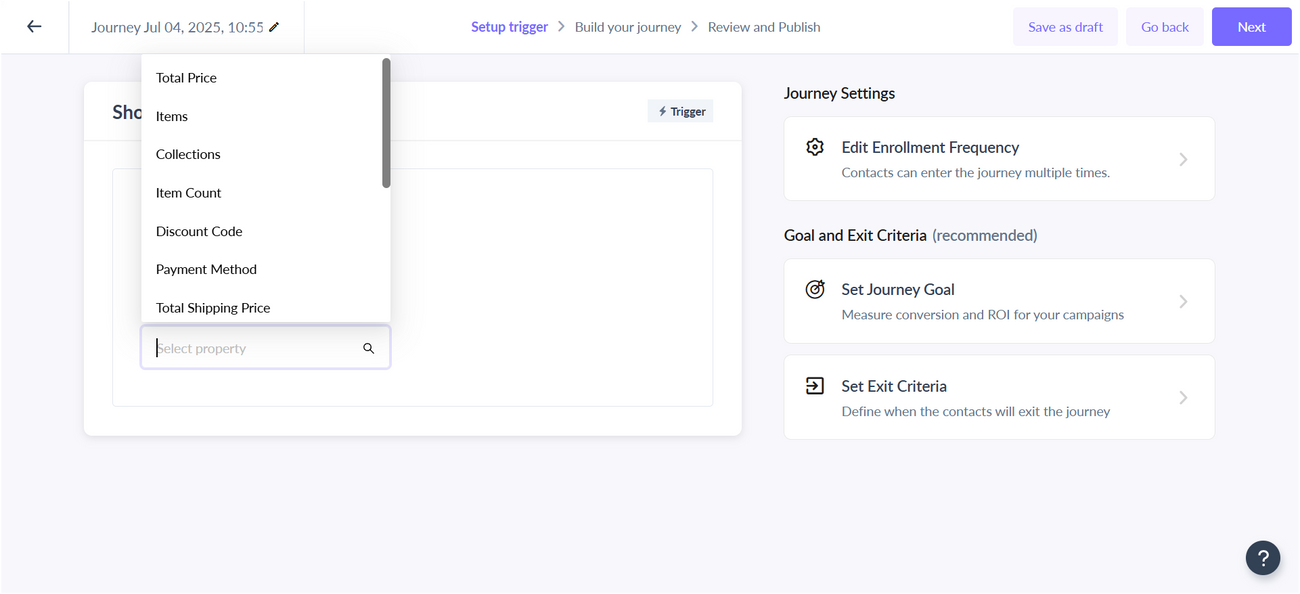 Create Journeys Using Shopify Activities