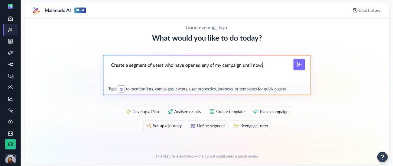 How to segment contacts based on 'Campaign Activity'