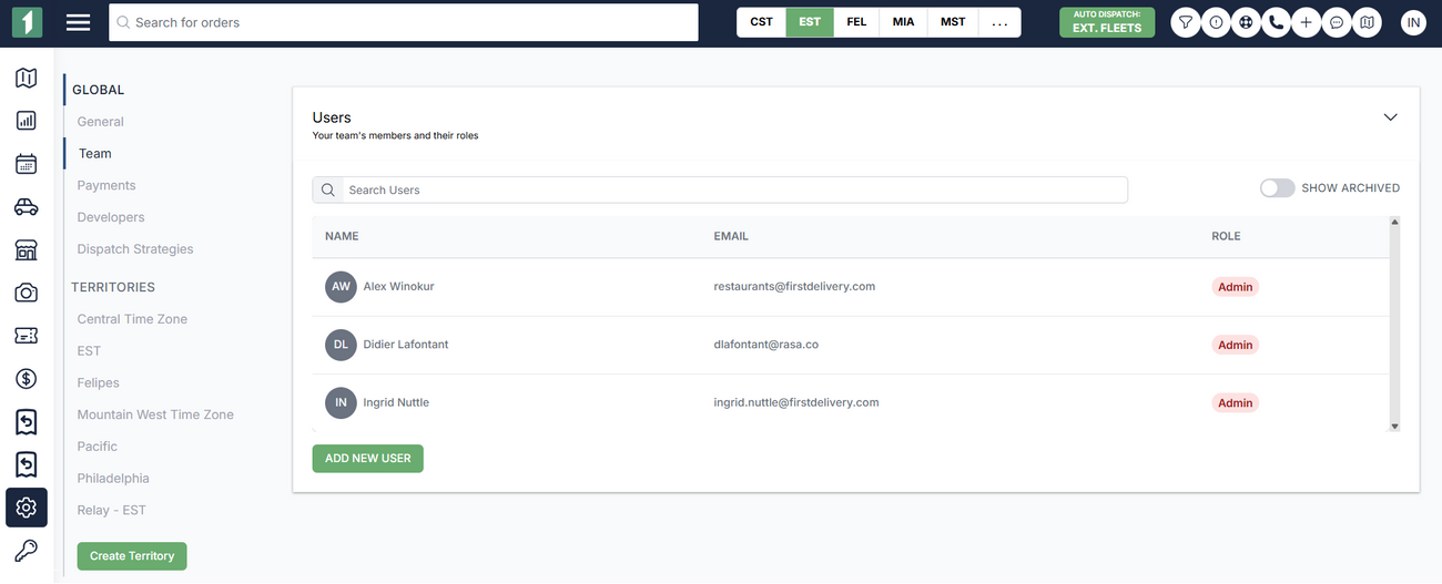 Editing a User Info & Permissions in FIRST
