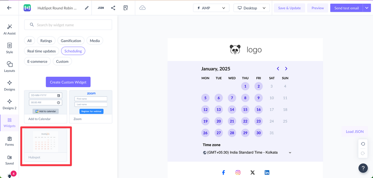 Scheduling HubSpot Meetings in Mailmodo