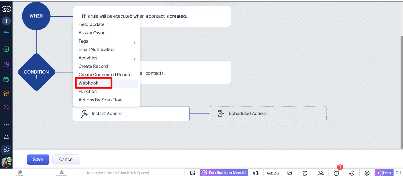 How to send data from Zoho CRM to Mailmodo as contacts
