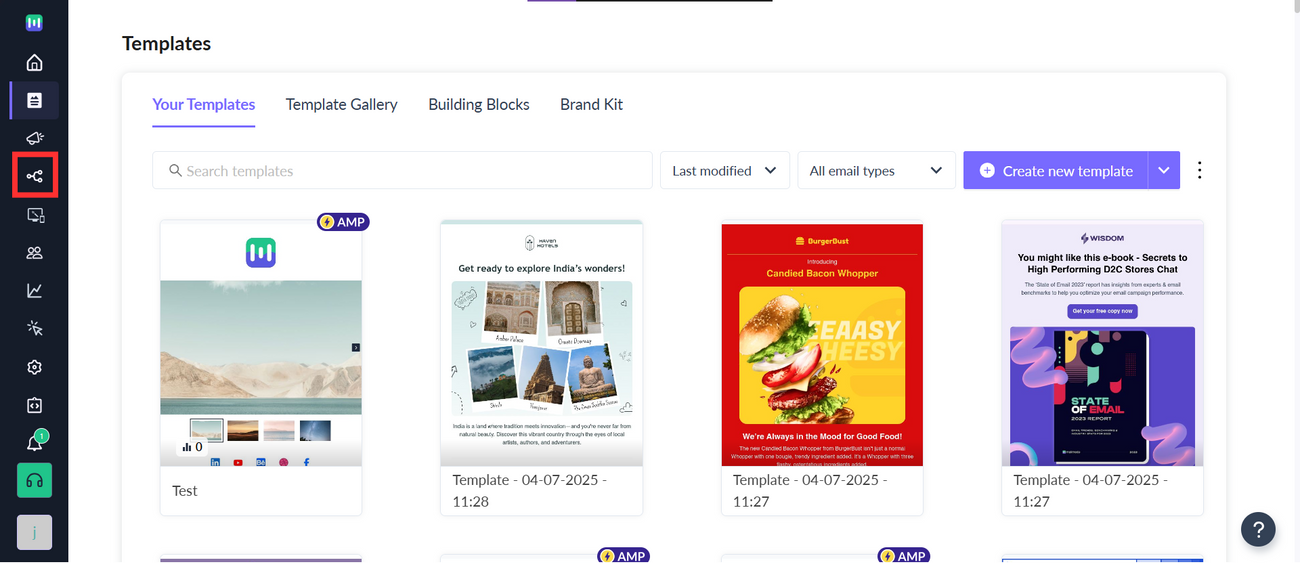 Trigger Journeys in Mailmodo through Influencerbit