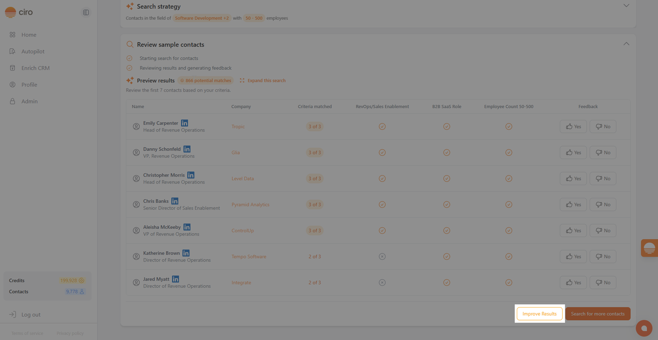 How to Get Ciro to Improve Your Search