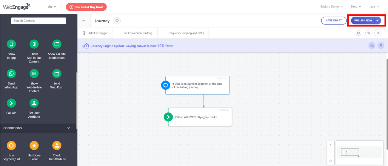 How to pass contact data from WebEngage to Mailmodo