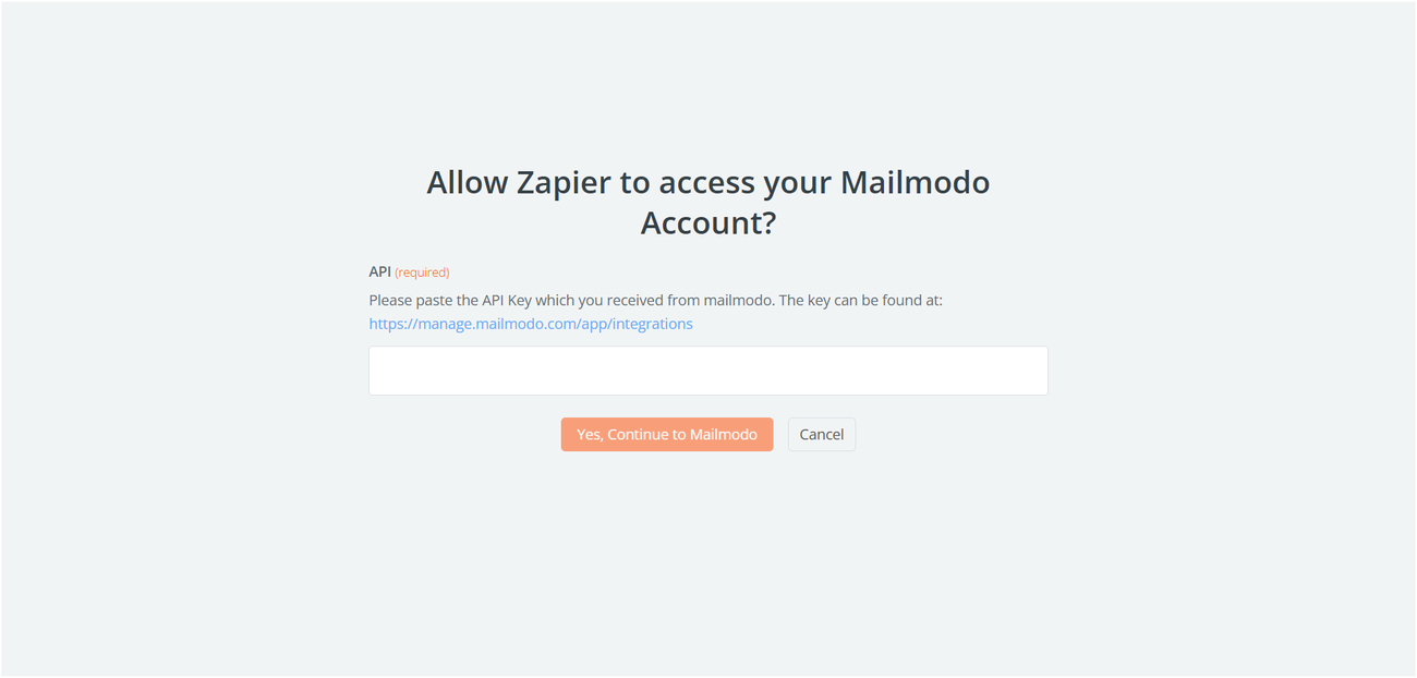 Zapier Integration with Mailmodo