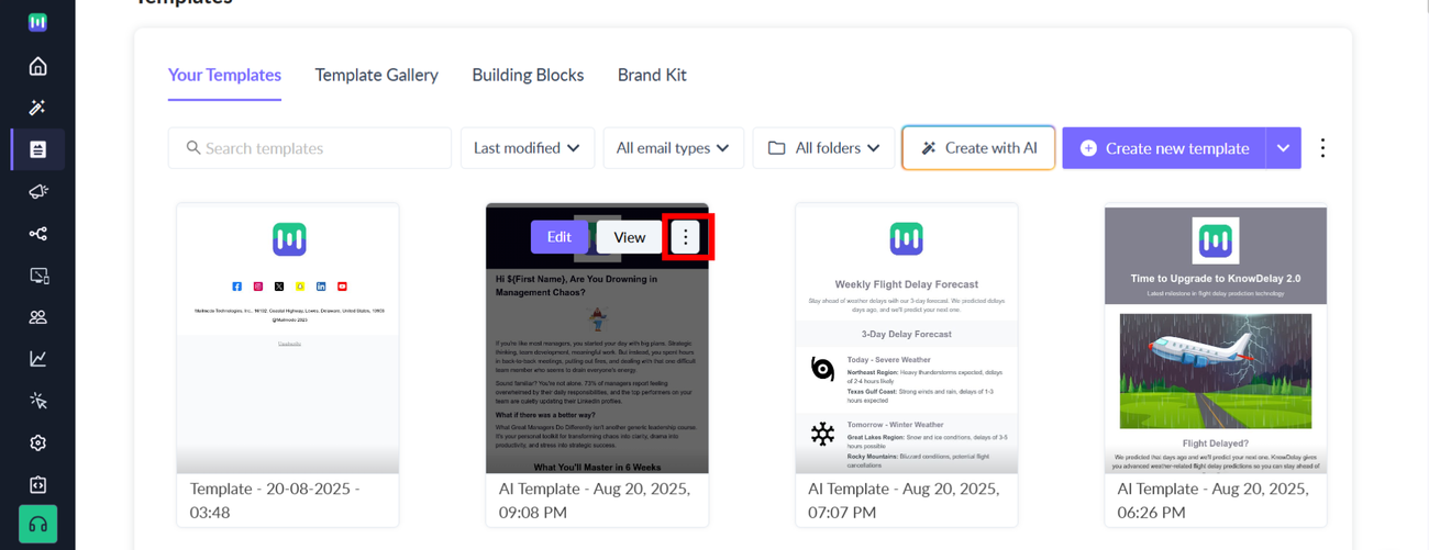 How to add your Templates to a Folder